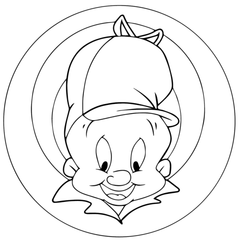 Looney Tunes Elmer Fudd Coloring Page